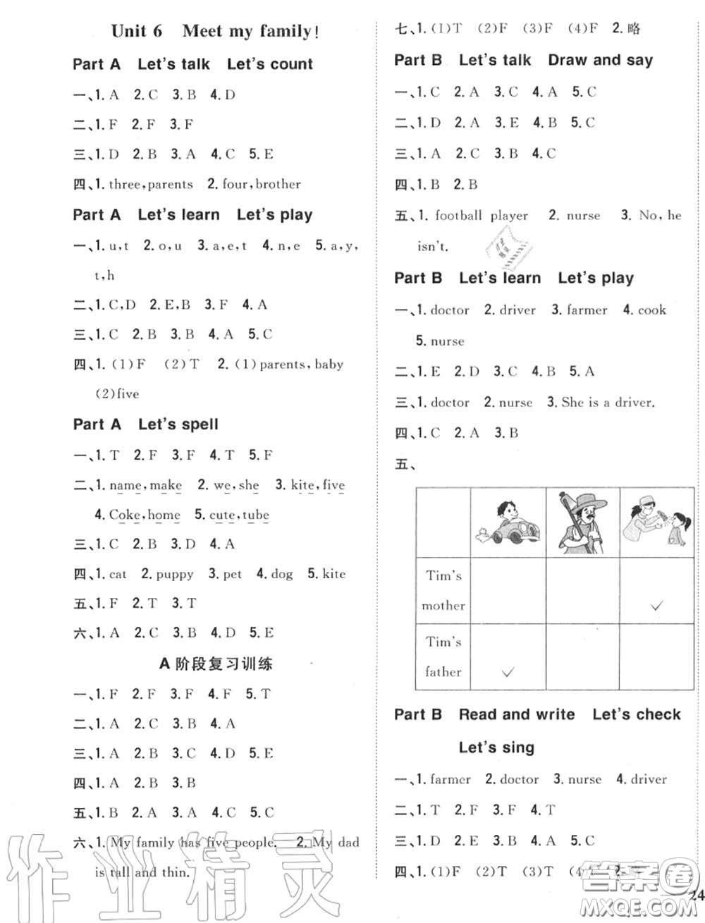 2020秋全科王同步課時(shí)練習(xí)四年級(jí)英語上冊人教版答案