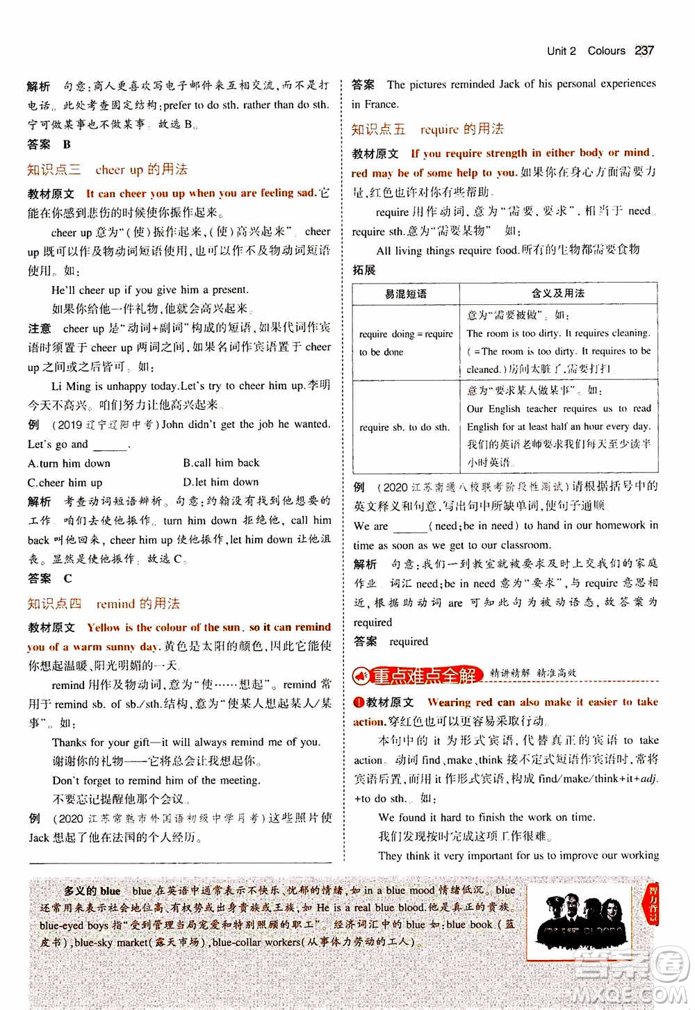 2021版初中同步5年中考3年模擬全解版初中英語九年級全一冊牛津版參考答案