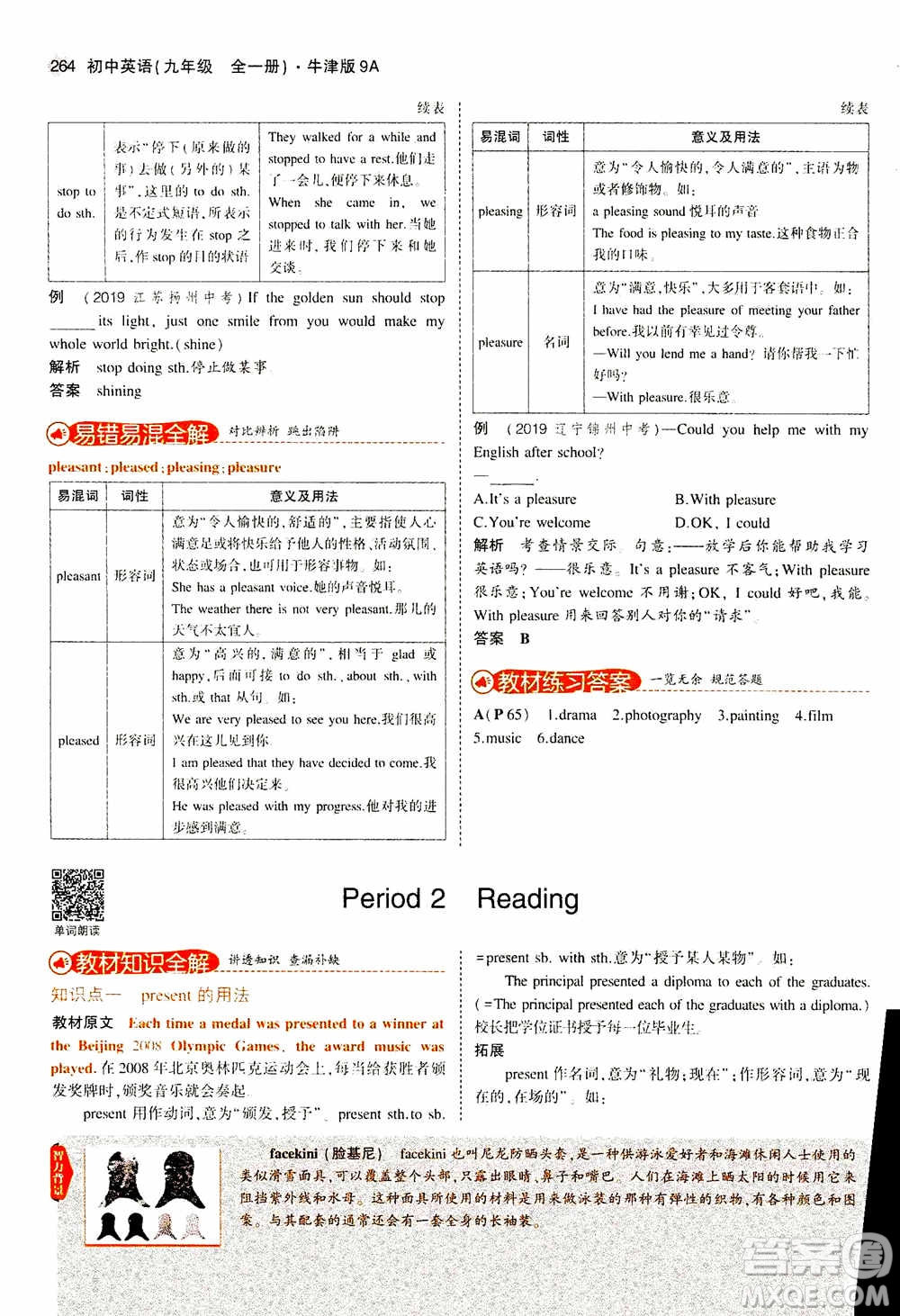 2021版初中同步5年中考3年模擬全解版初中英語九年級全一冊牛津版參考答案