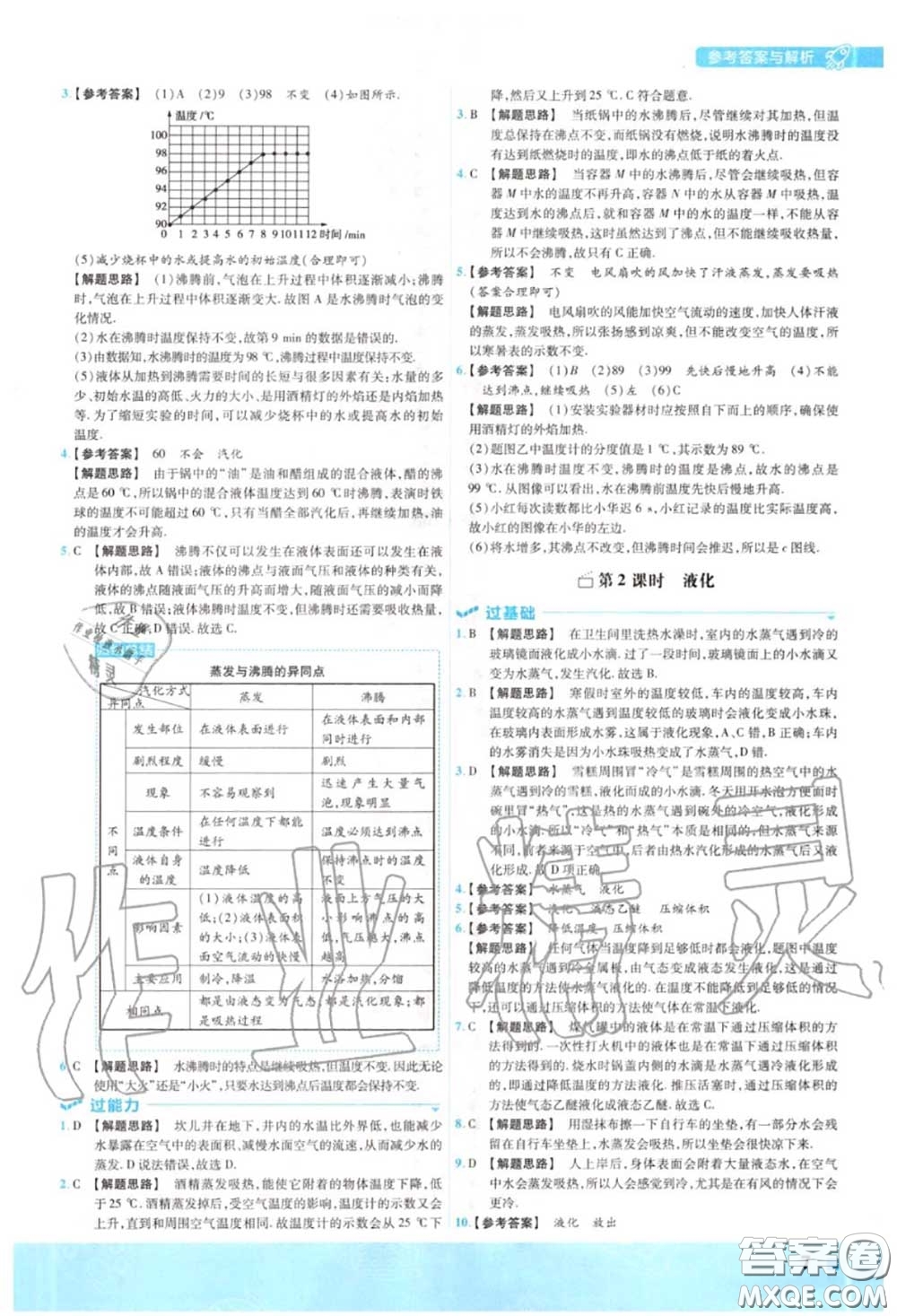 天星教育2020年秋一遍過初中物理八年級(jí)上冊蘇科版答案
