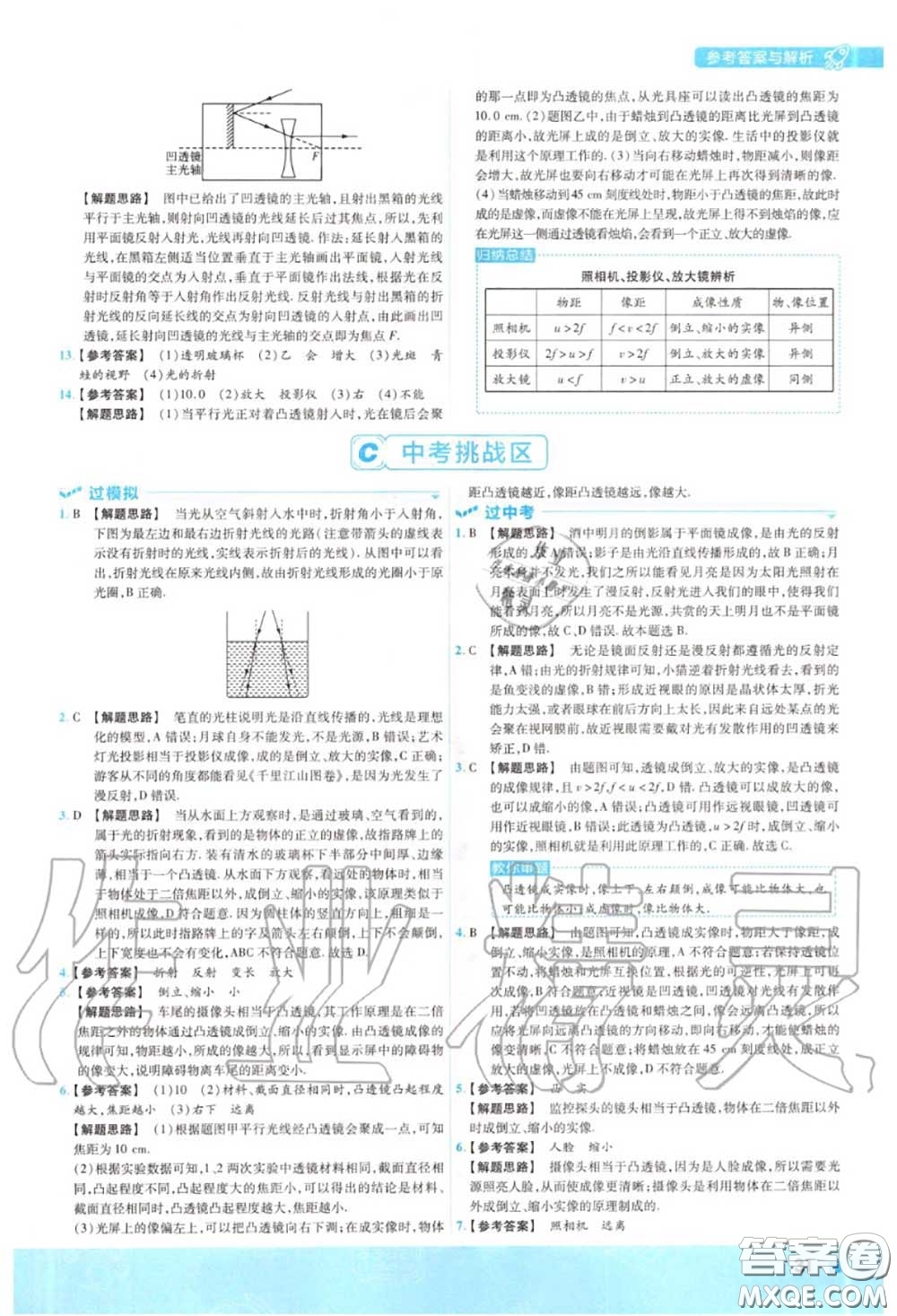 天星教育2020年秋一遍過初中物理八年級(jí)上冊蘇科版答案
