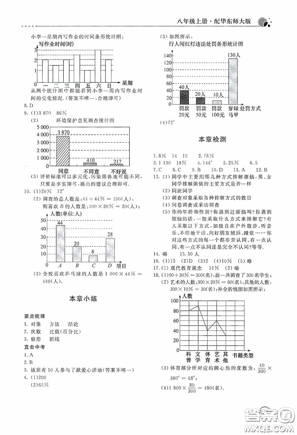 北京教育出版社2020新課堂同步訓(xùn)練八年級數(shù)學(xué)上冊華東師大版答案