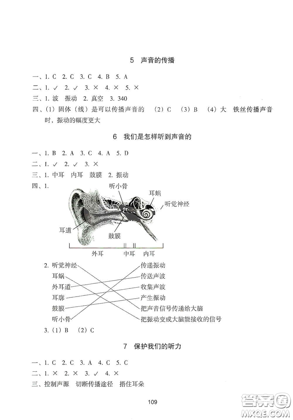 浙江教育出版社2020課時單元期末特訓(xùn)小學(xué)科學(xué)四年級上冊答案