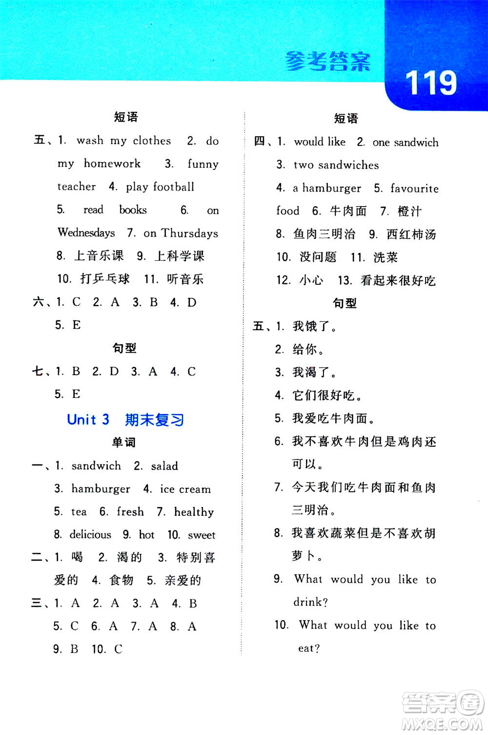 寧夏人民教育出版社2020年經(jīng)綸學(xué)典默寫達(dá)人五年級(jí)上冊(cè)英語(yǔ)RJ人教版答案
