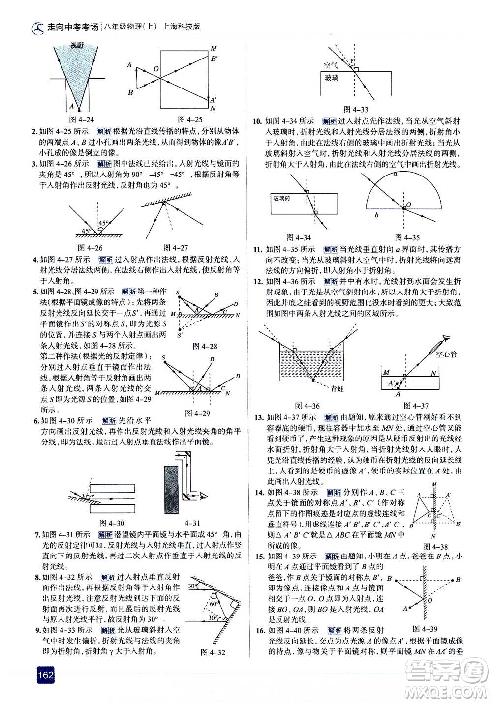 現(xiàn)代教育出版社2020年走進(jìn)中考考場(chǎng)八年級(jí)上冊(cè)物理上?？萍及娲鸢?><span style=