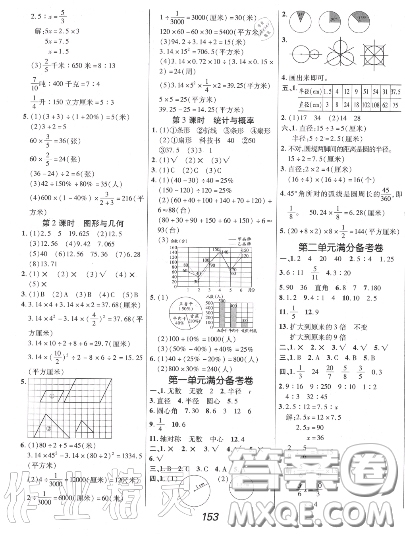 2020年秋全優(yōu)課堂考點(diǎn)集訓(xùn)與滿分備考六年級(jí)數(shù)學(xué)上冊(cè)冀教版答案