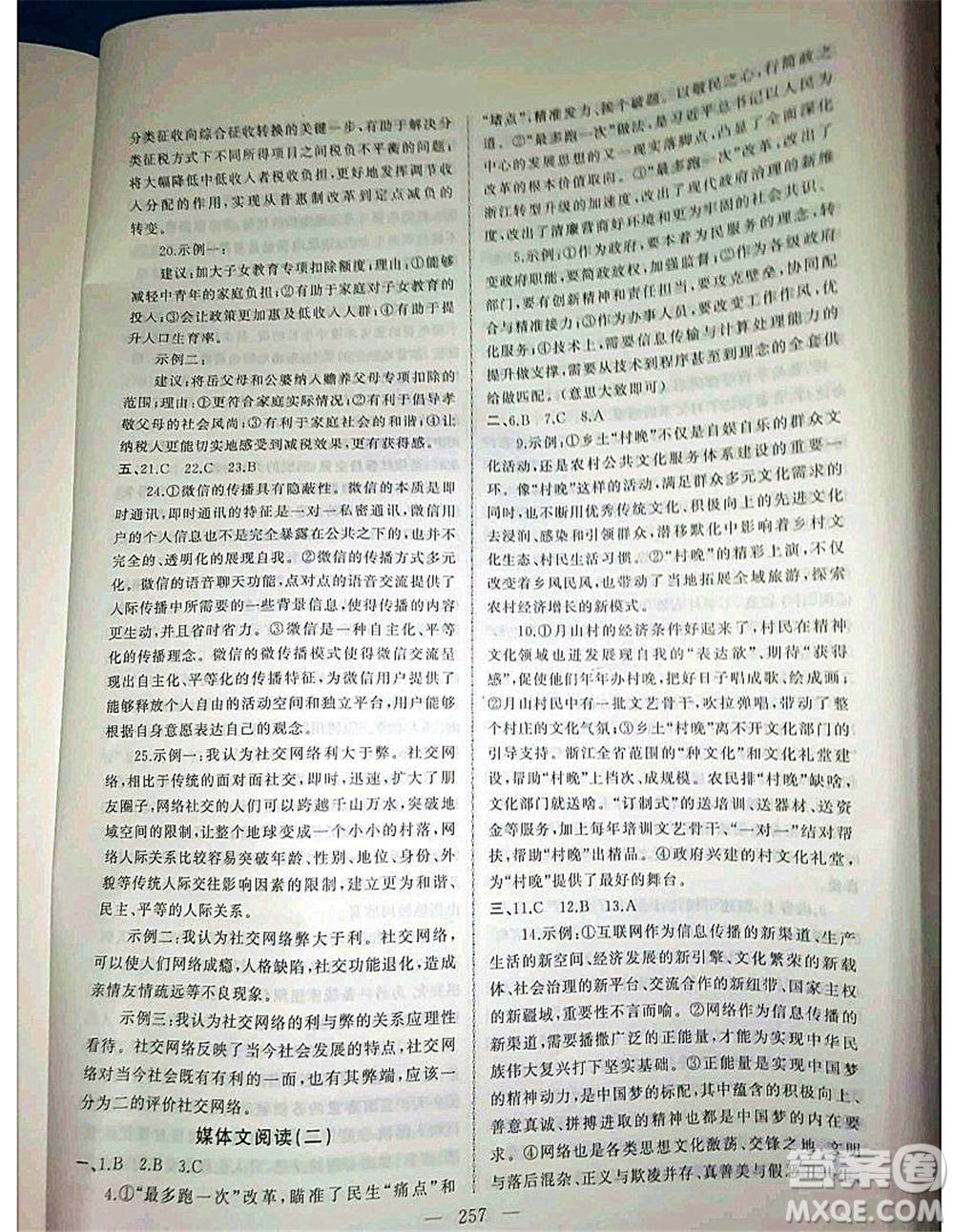 2020年高職考相約在高校語文知識(shí)梳理高職考測(cè)試卷答案