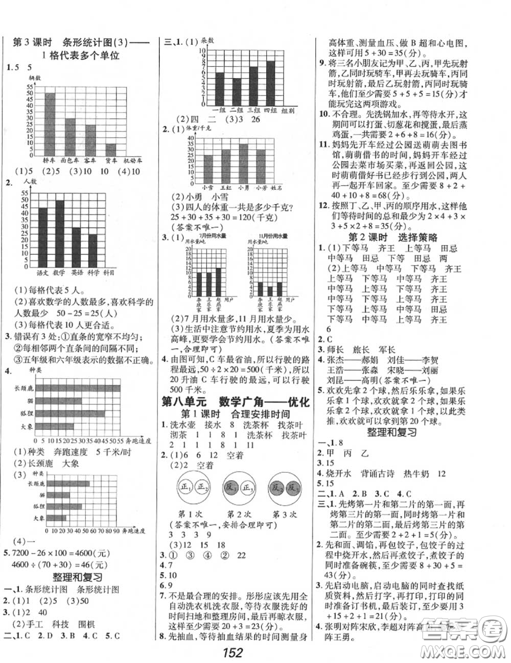 2020年秋全優(yōu)課堂考點(diǎn)集訓(xùn)與滿分備考四年級(jí)數(shù)學(xué)上冊(cè)人教版答案