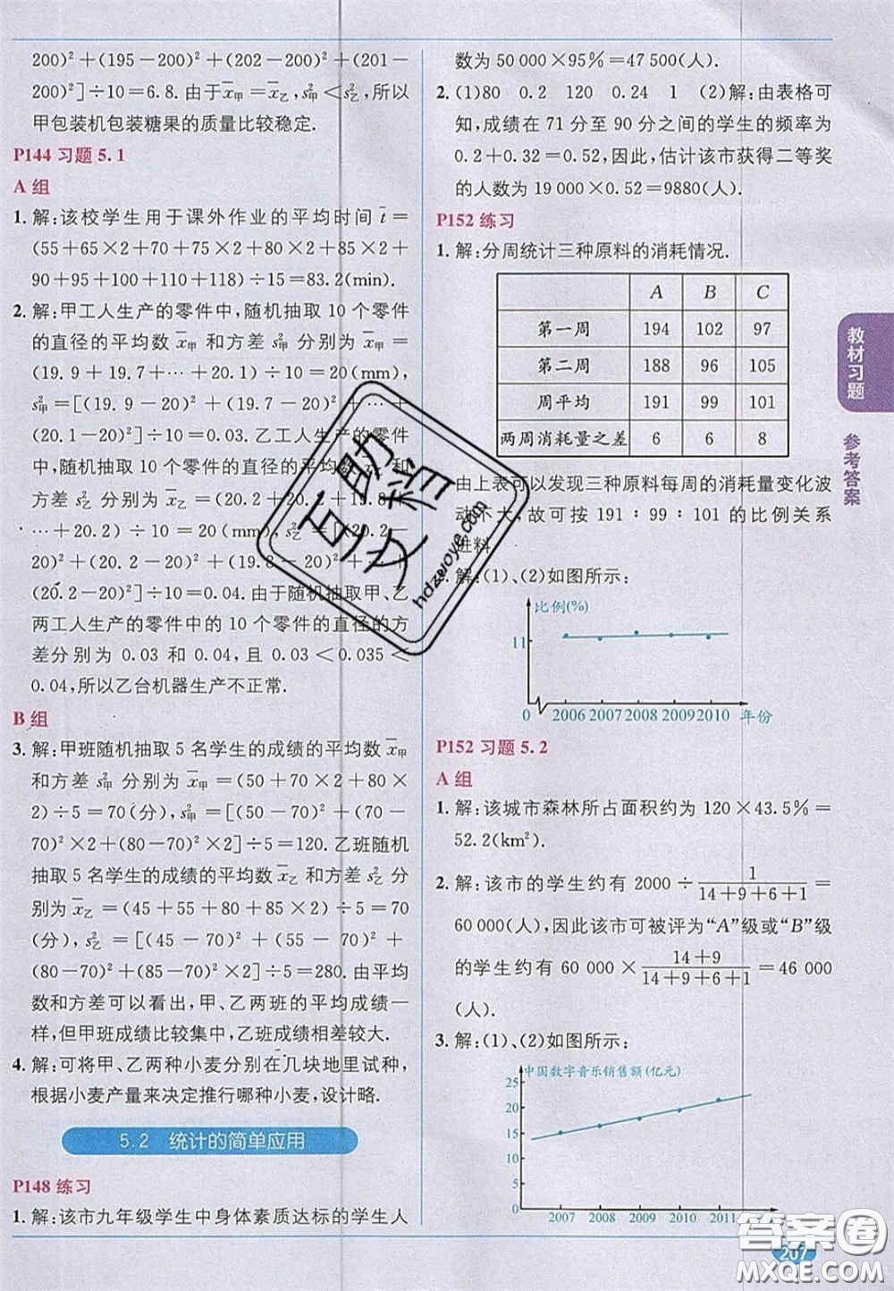 新疆青少年出版社2020教材1加1九年級數(shù)學上冊湘教版答案