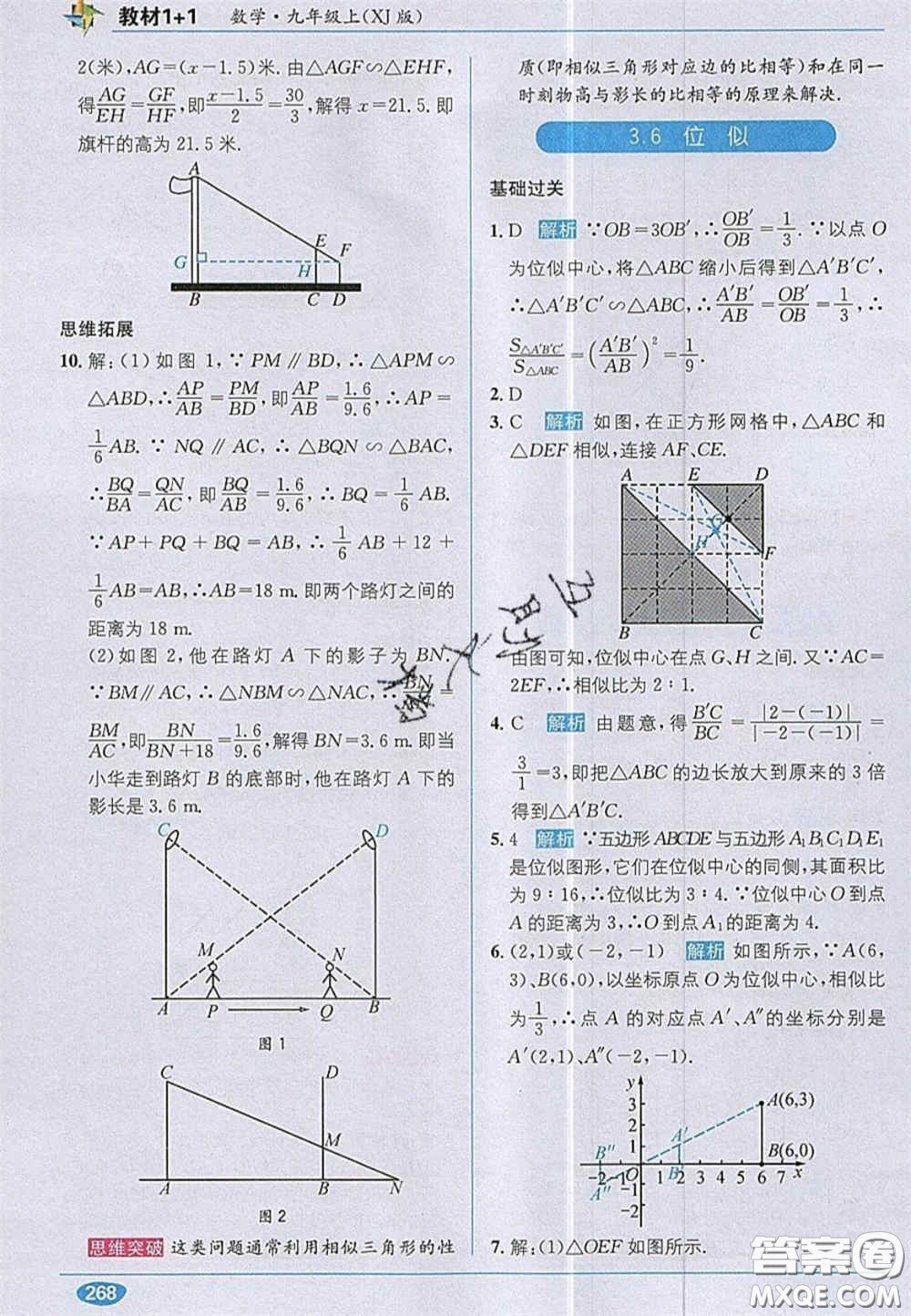 新疆青少年出版社2020教材1加1九年級數(shù)學上冊湘教版答案