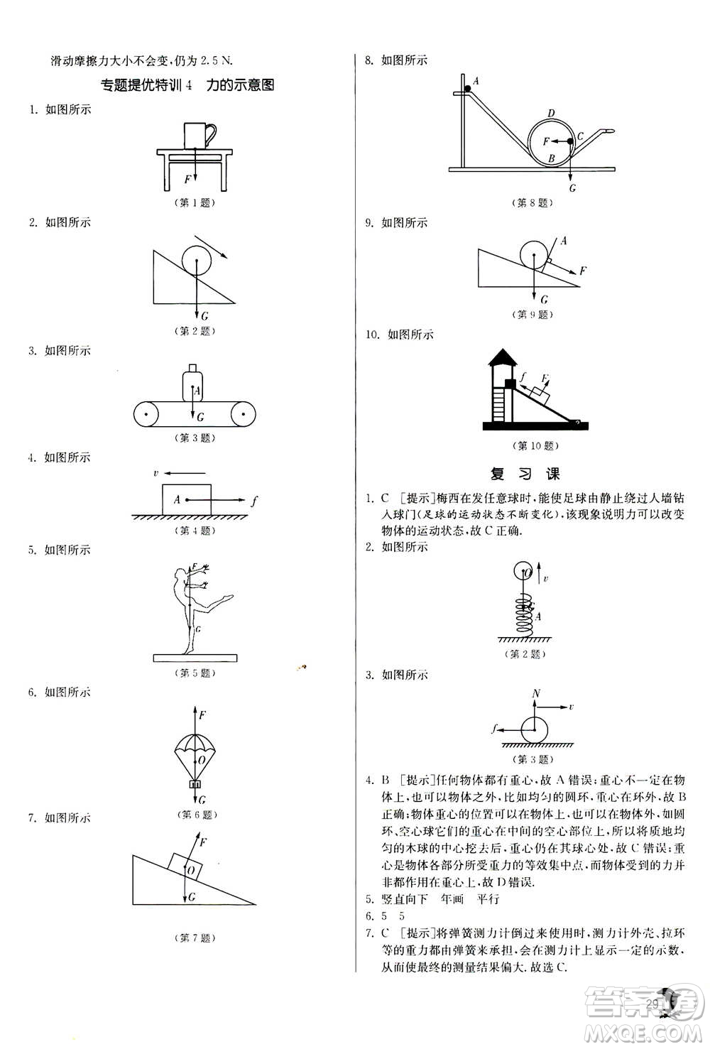 江蘇人民出版社2020年實(shí)驗(yàn)班提優(yōu)訓(xùn)練八年級(jí)上物理SHKJ滬科版答案