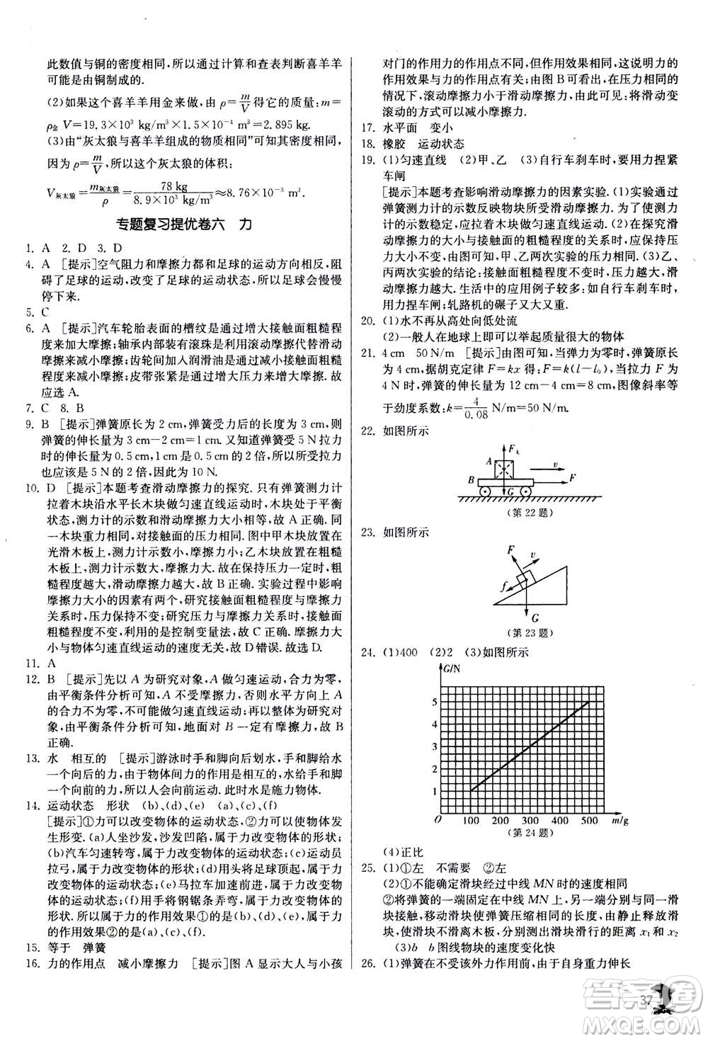 江蘇人民出版社2020年實(shí)驗(yàn)班提優(yōu)訓(xùn)練八年級(jí)上物理SHKJ滬科版答案