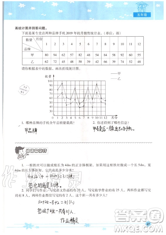 晨光出版社2020年云南省標(biāo)準(zhǔn)教輔小學(xué)生暑假活動(dòng)五年級答案