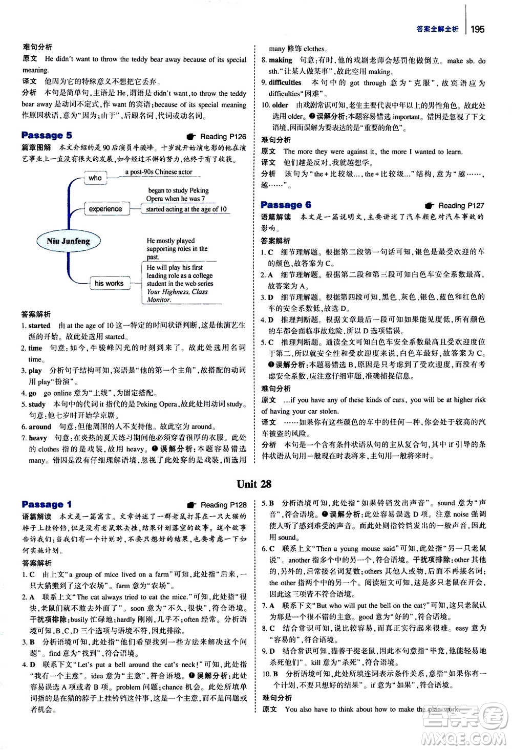 曲一線2021版53英語完形填空閱讀理解與語法填空七年級答案