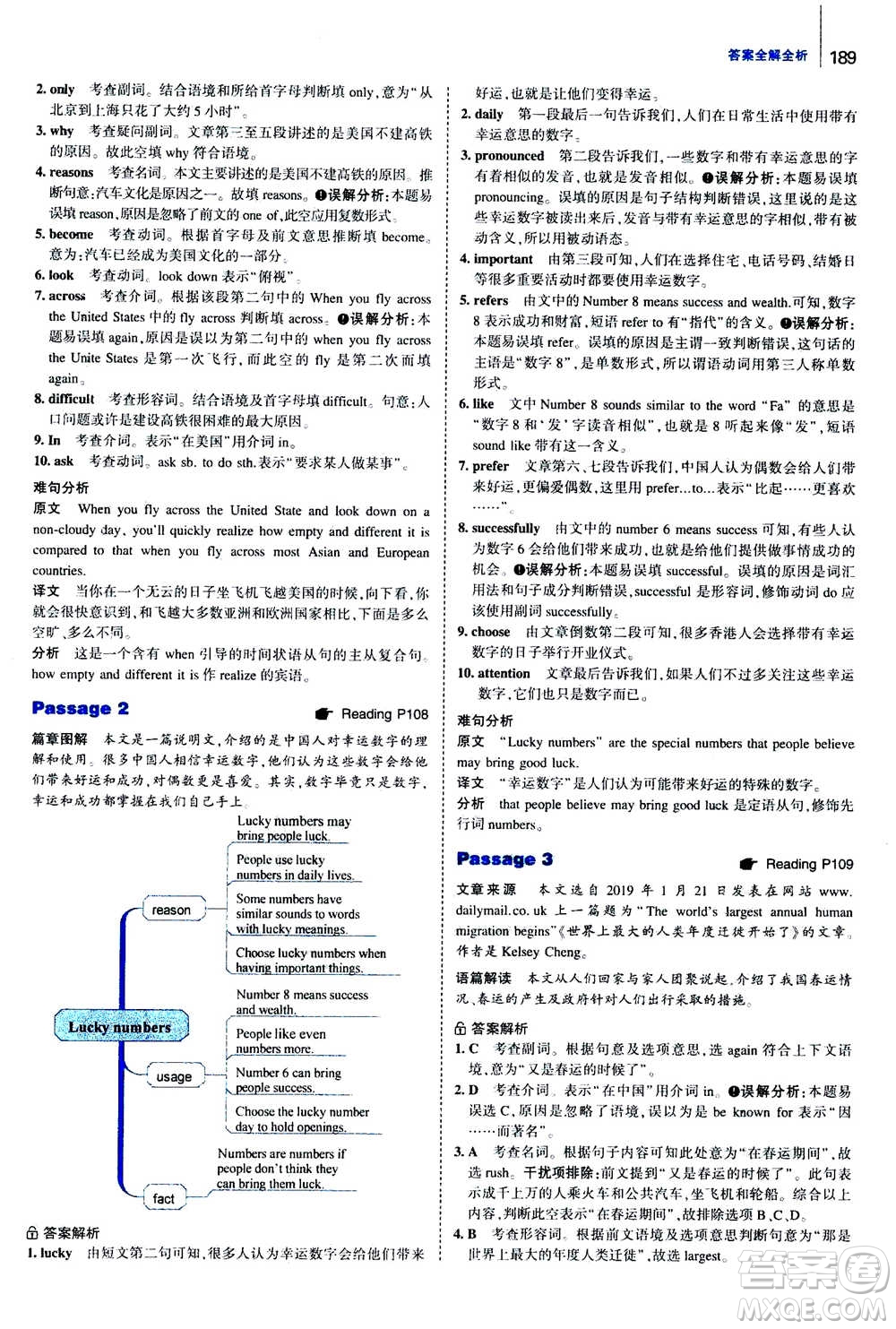 曲一線2020版53英語(yǔ)完形填空閱讀理解與語(yǔ)法填空八年級(jí)答案