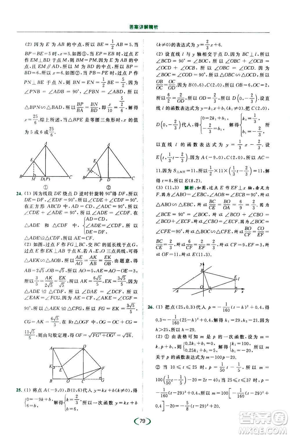 2020年亮點(diǎn)給力提優(yōu)課時(shí)作業(yè)本數(shù)學(xué)九年級(jí)下冊(cè)蘇教版參考答案
