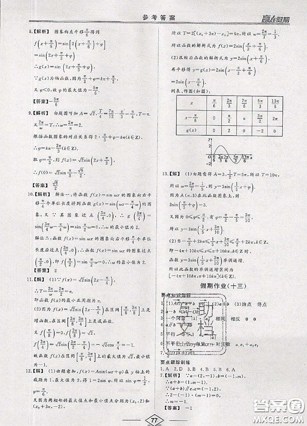 2020年學易優(yōu)一本通系列叢書贏在假期暑假高一年級數學全一冊答案