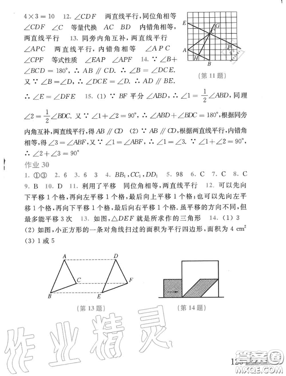 上?？茖W技術出版社2020年暑假作業(yè)八年級數(shù)學滬科版參考答案