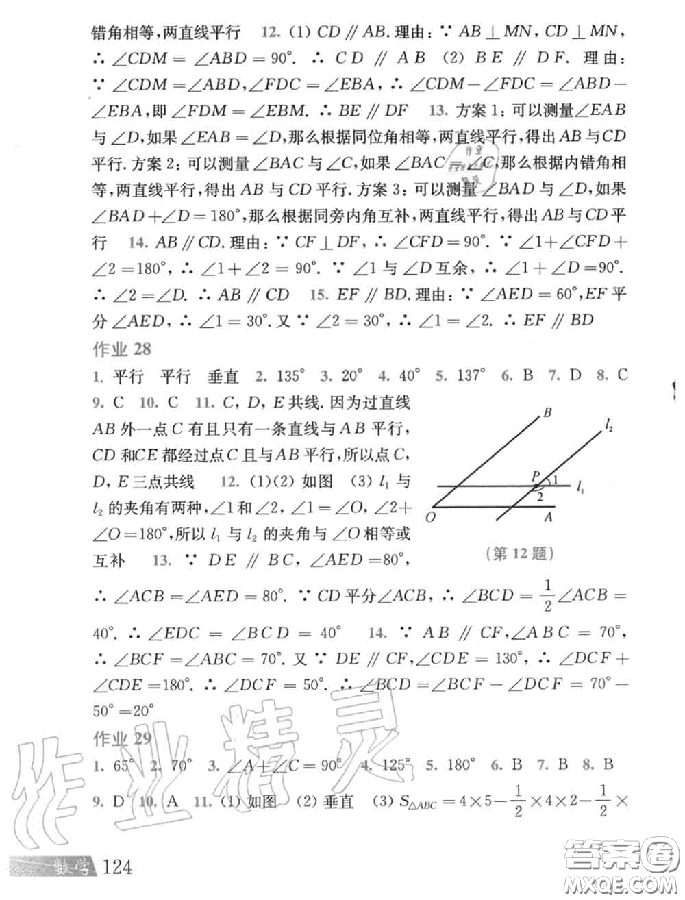 上海科學技術出版社2020年暑假作業(yè)八年級數(shù)學滬科版參考答案