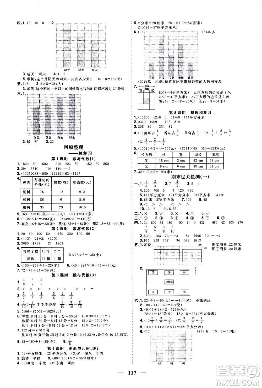 2020年陽(yáng)光同學(xué)課時(shí)優(yōu)化作業(yè)數(shù)學(xué)三年級(jí)上冊(cè)QD青島版五四制答案