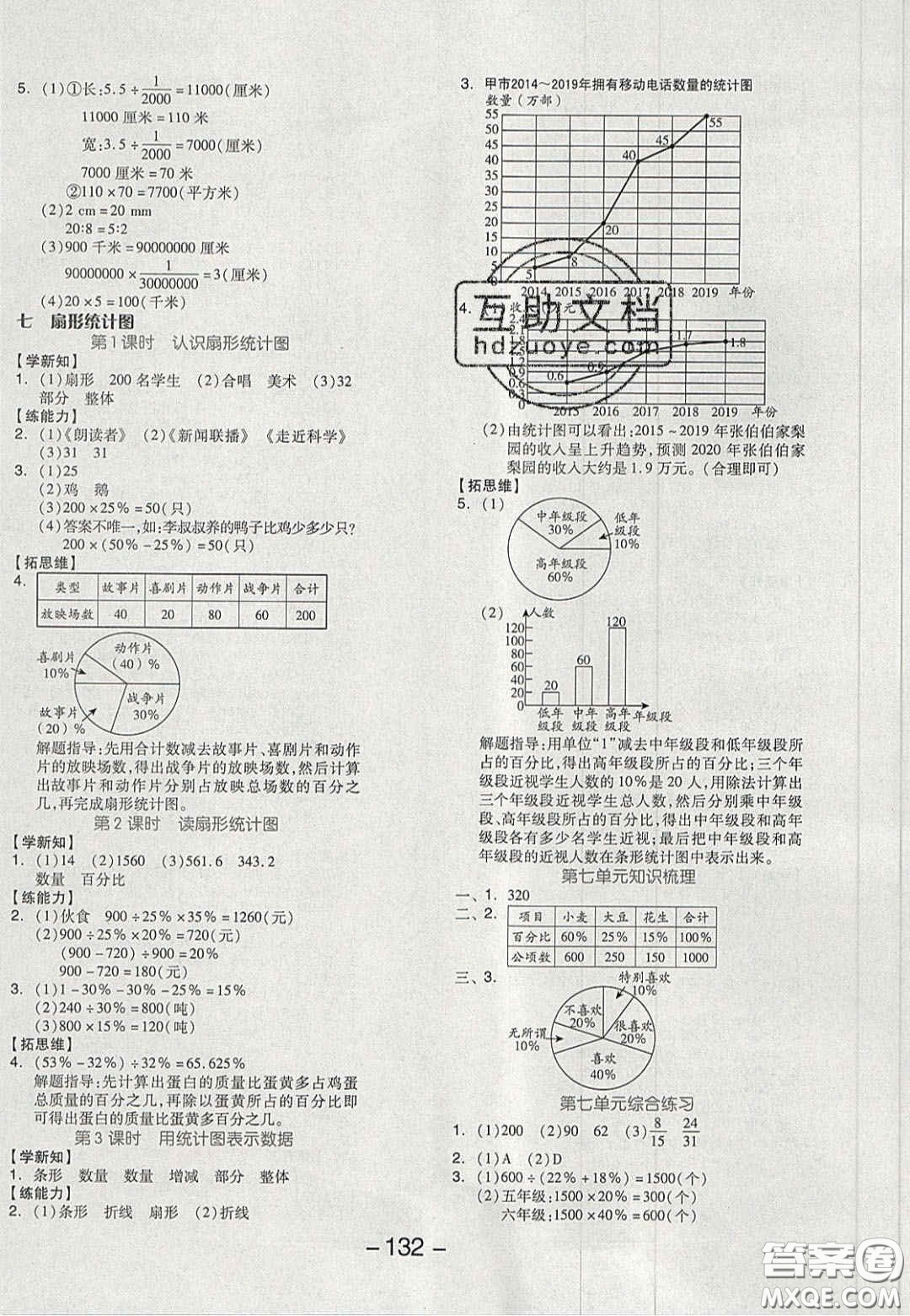 開明出版社2020全品學(xué)練考六年級(jí)數(shù)學(xué)上冊(cè)冀教版答案