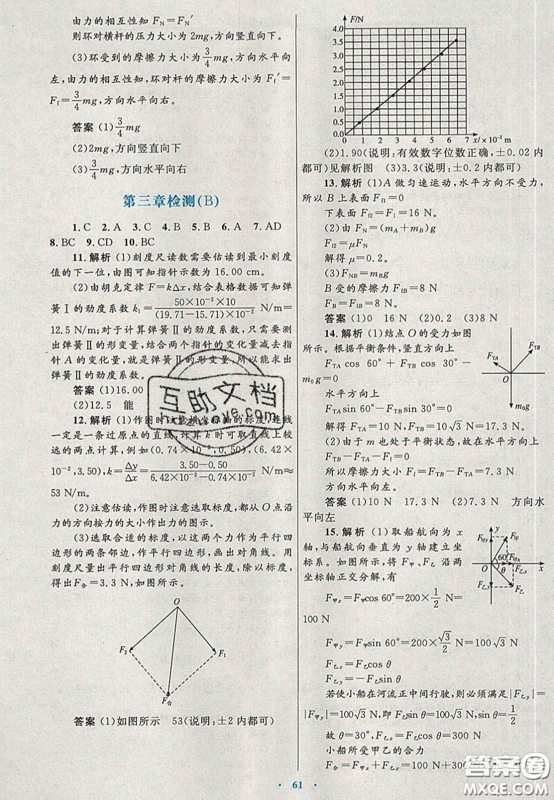 2020高中同步測控優(yōu)化設(shè)計物理必修1人教版陜西專版答案