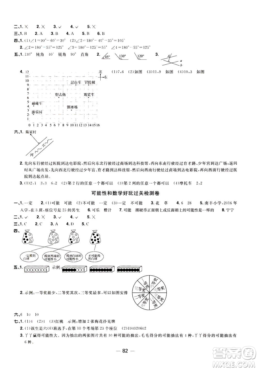 2020年陽(yáng)光同學(xué)一線(xiàn)名師全優(yōu)好卷四年級(jí)上冊(cè)數(shù)學(xué)BS北師版答案