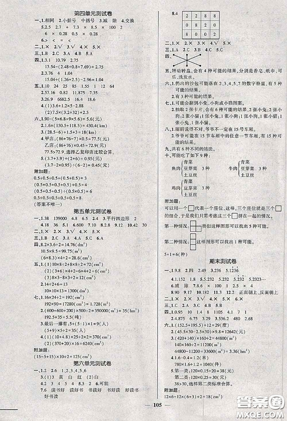 狀元成才路2020秋創(chuàng)優(yōu)作業(yè)100分導(dǎo)學(xué)案五年級數(shù)學(xué)上冊西師版答案