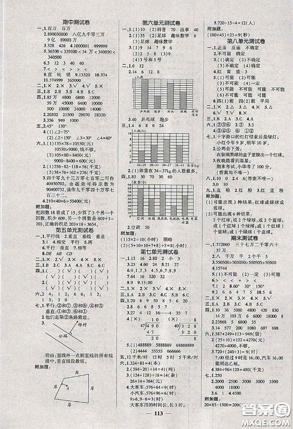 狀元成才路2020秋創(chuàng)優(yōu)作業(yè)100分導(dǎo)學(xué)案四年級(jí)數(shù)學(xué)上冊(cè)西師版答案