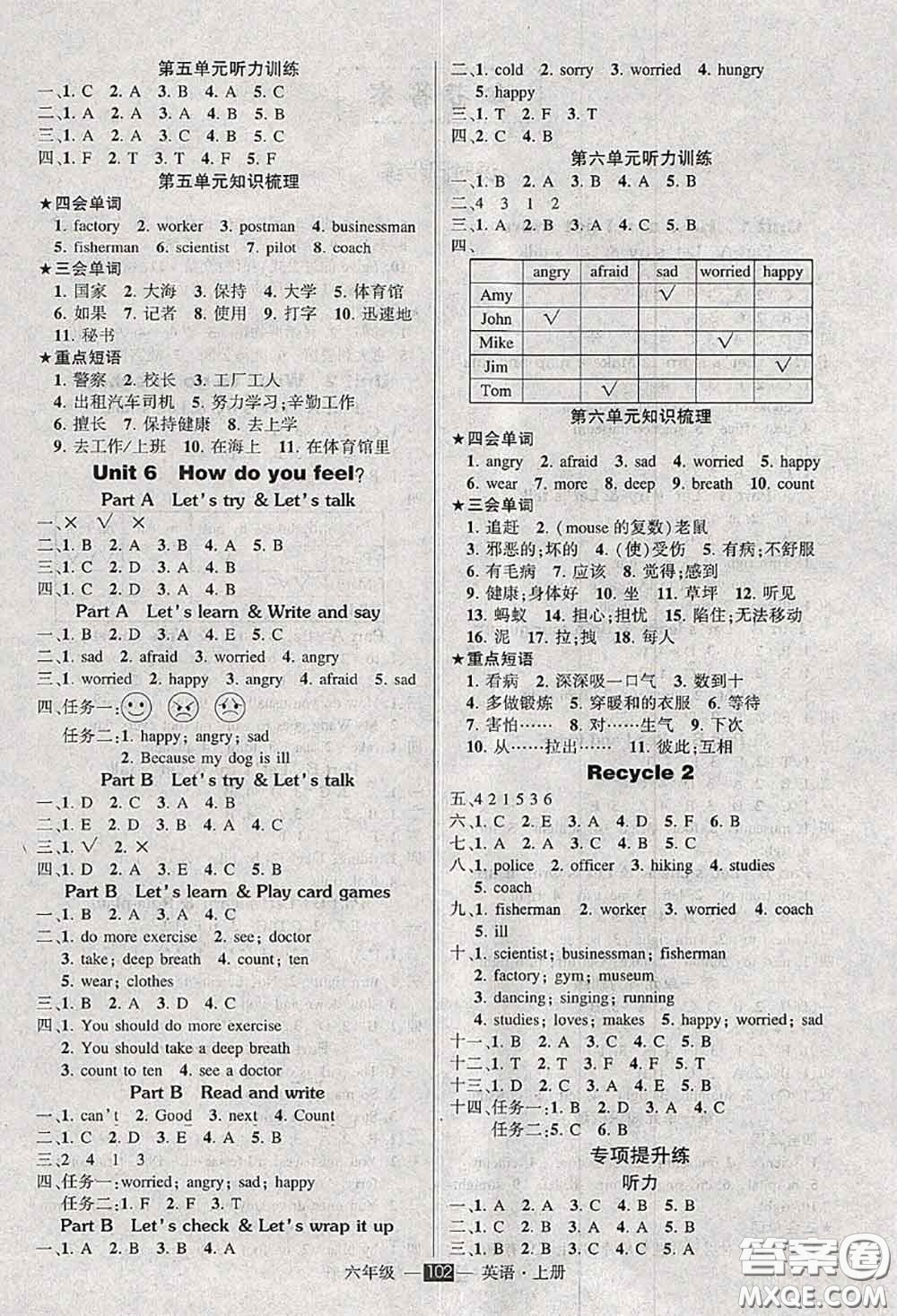 狀元成才路2020秋創(chuàng)優(yōu)作業(yè)100分導(dǎo)學(xué)案三年級英語上冊人教版答案