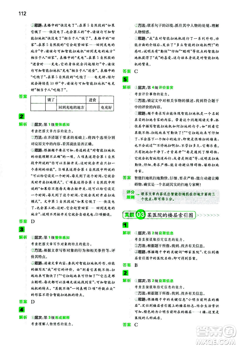 江西人民出版社2020年一本閱讀能力訓(xùn)練100分小學(xué)語文三年級B版答案