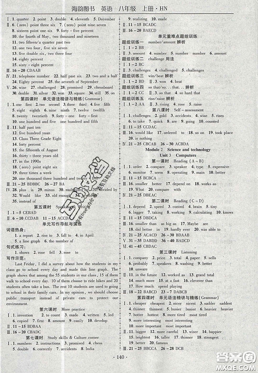 2020金榜行動(dòng)課時(shí)導(dǎo)學(xué)案八年級(jí)英語(yǔ)上冊(cè)滬教牛津版答案
