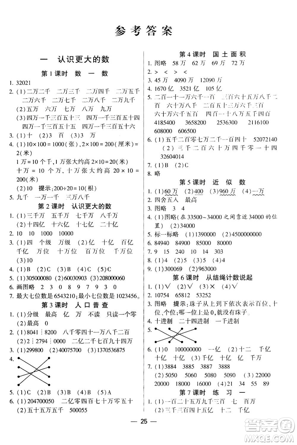河海大學(xué)出版社2020年棒棒堂同步練習(xí)加單元測評數(shù)學(xué)四年級上冊BS北師版答案