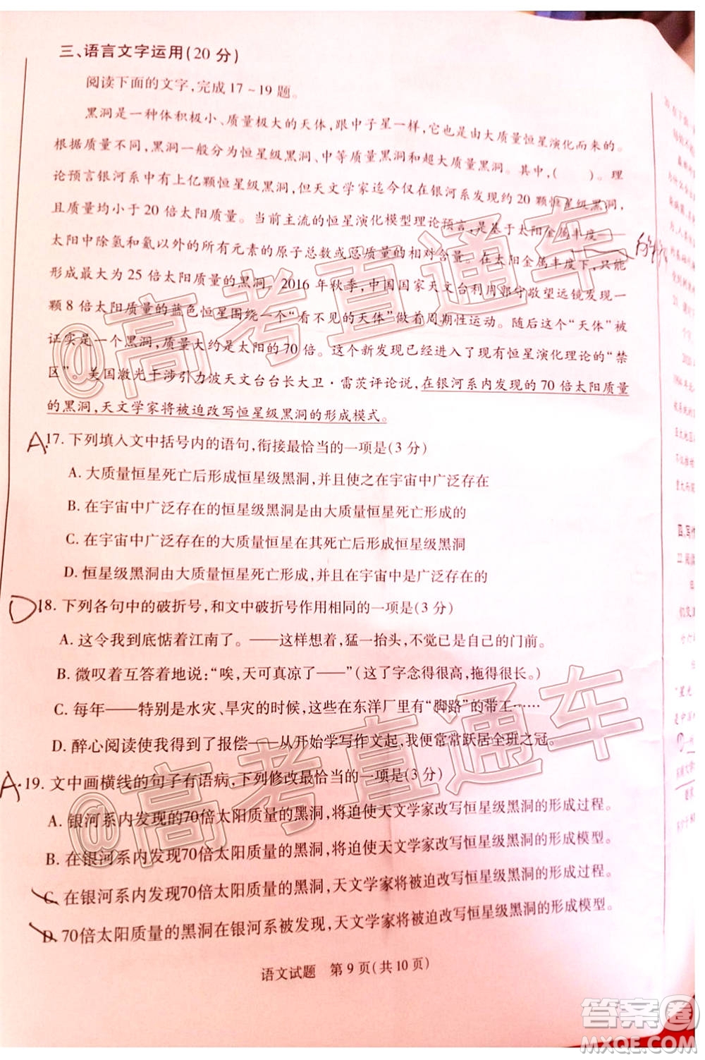 合肥市2021屆高三調(diào)研性檢測(cè)語文試題及答案