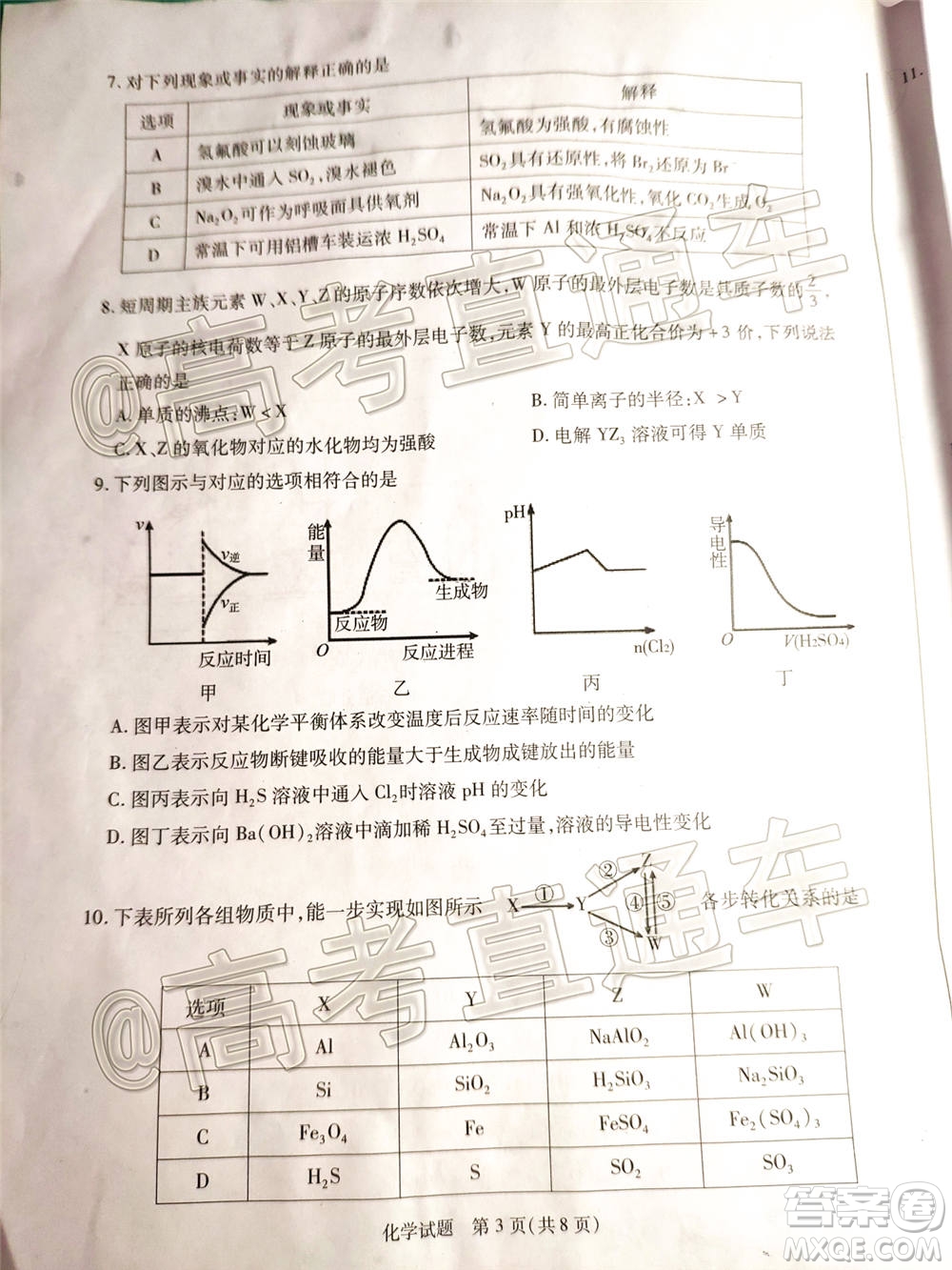 合肥市2021屆高三調(diào)研性檢測化學試題及答案