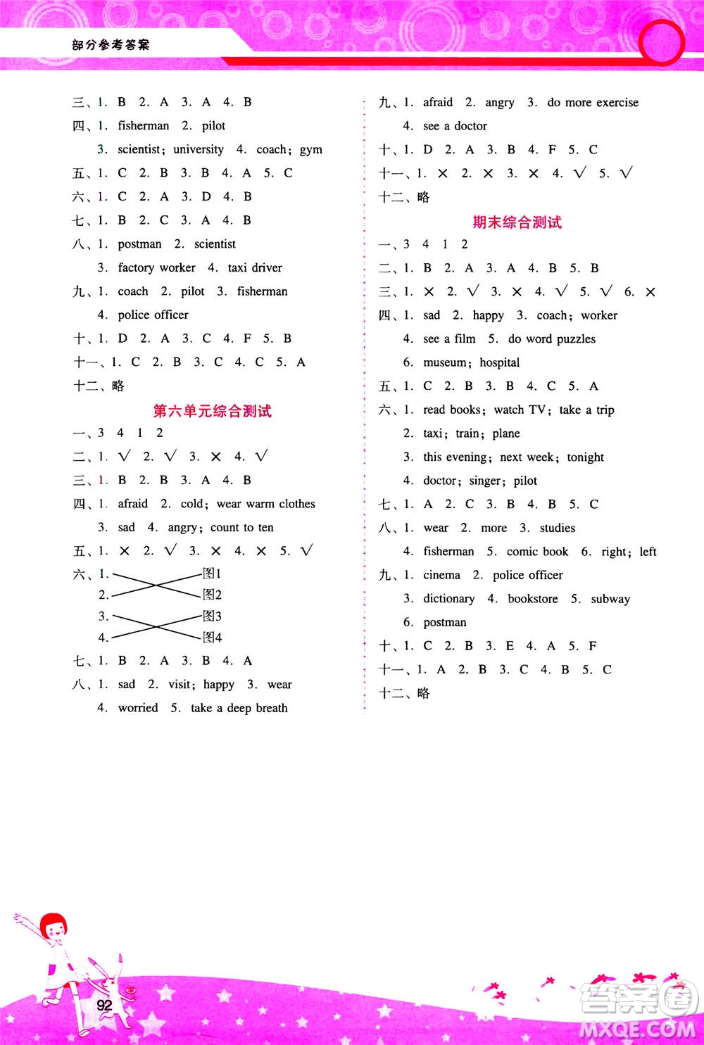 人民教育出版社2020年新課程學(xué)習(xí)輔導(dǎo)英語六年級(jí)上冊(cè)人教版答案