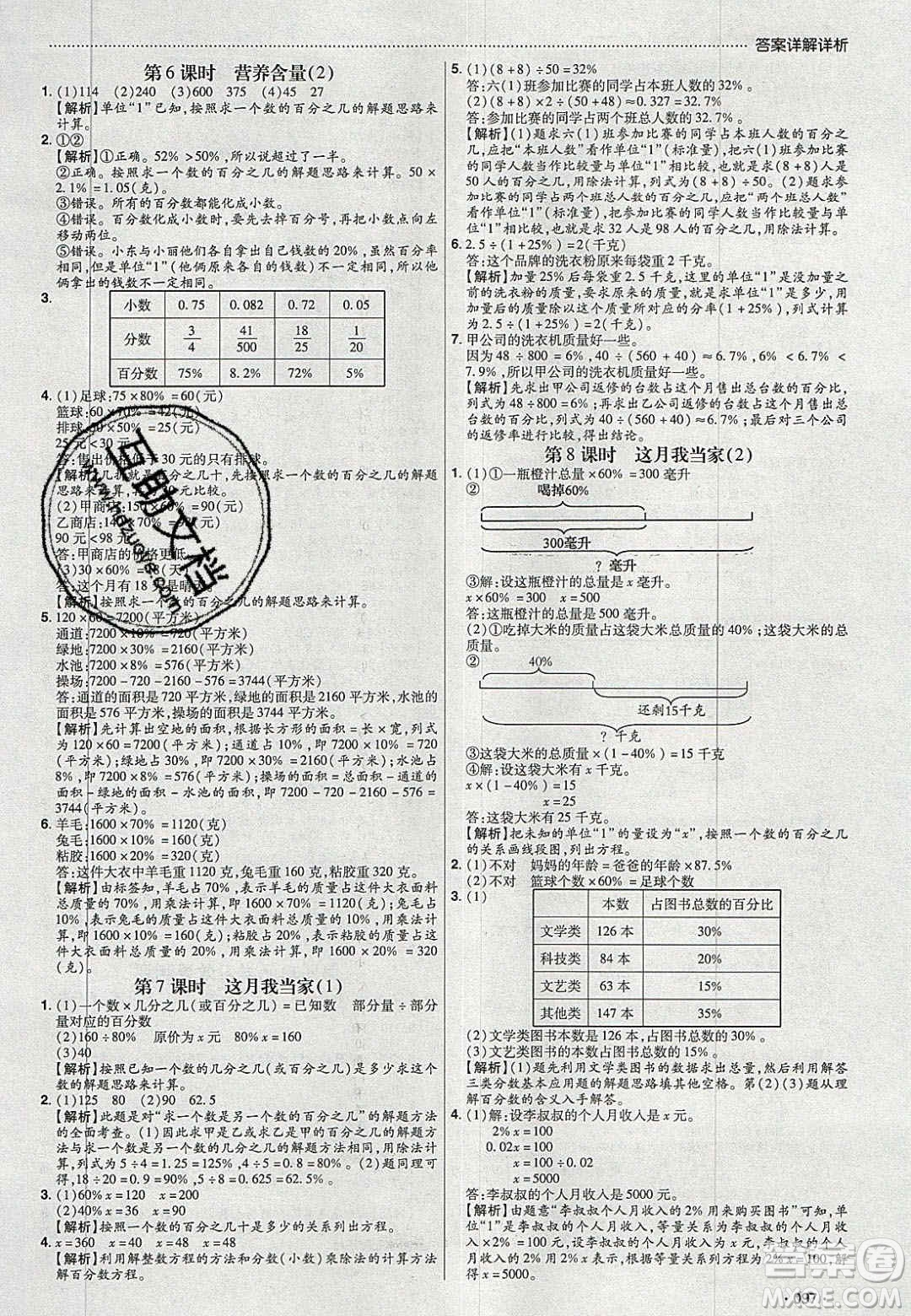 2020年學(xué)習(xí)委員小學(xué)數(shù)學(xué)六年級(jí)上冊(cè)北師大版答案