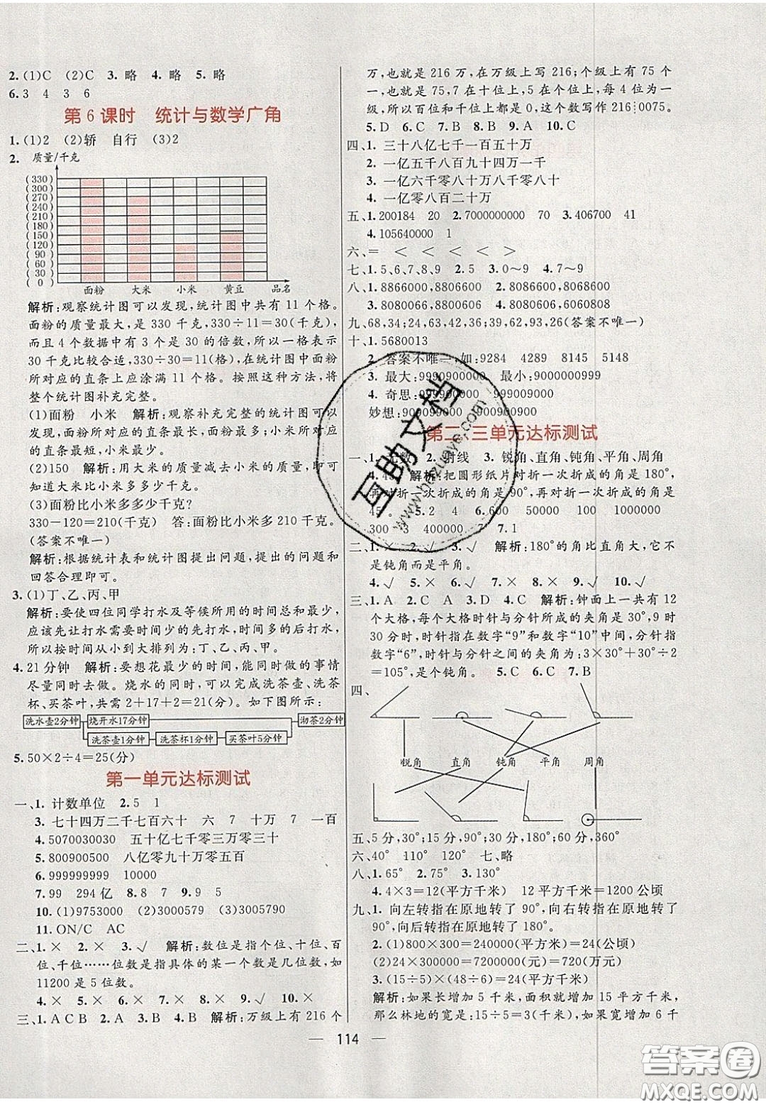 2020年亮點(diǎn)激活小學(xué)教材多元演練四年級(jí)數(shù)學(xué)上冊(cè)人教版答案