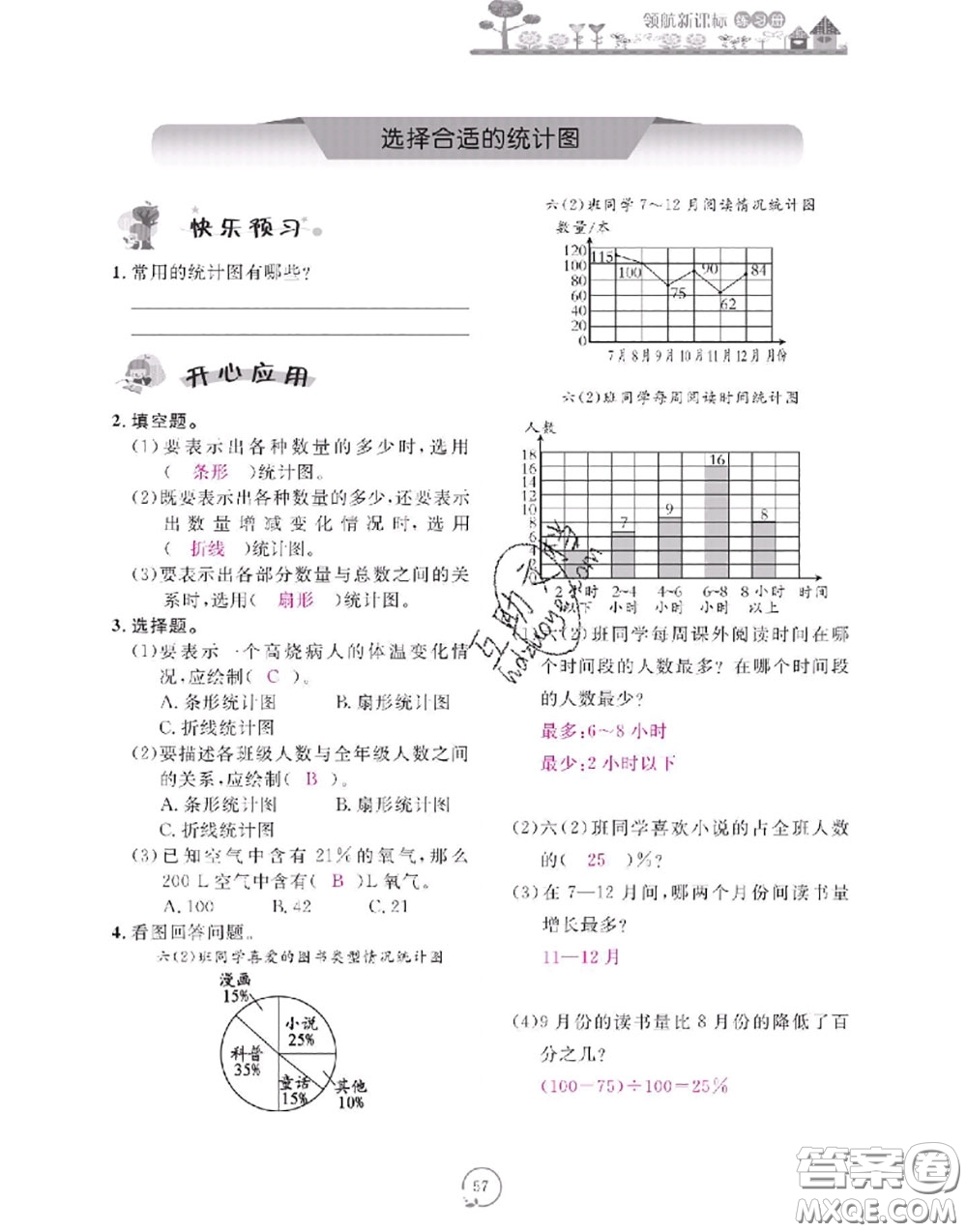 2020年領(lǐng)航新課標(biāo)練習(xí)冊(cè)六年級(jí)數(shù)學(xué)上冊(cè)人教版參考答案