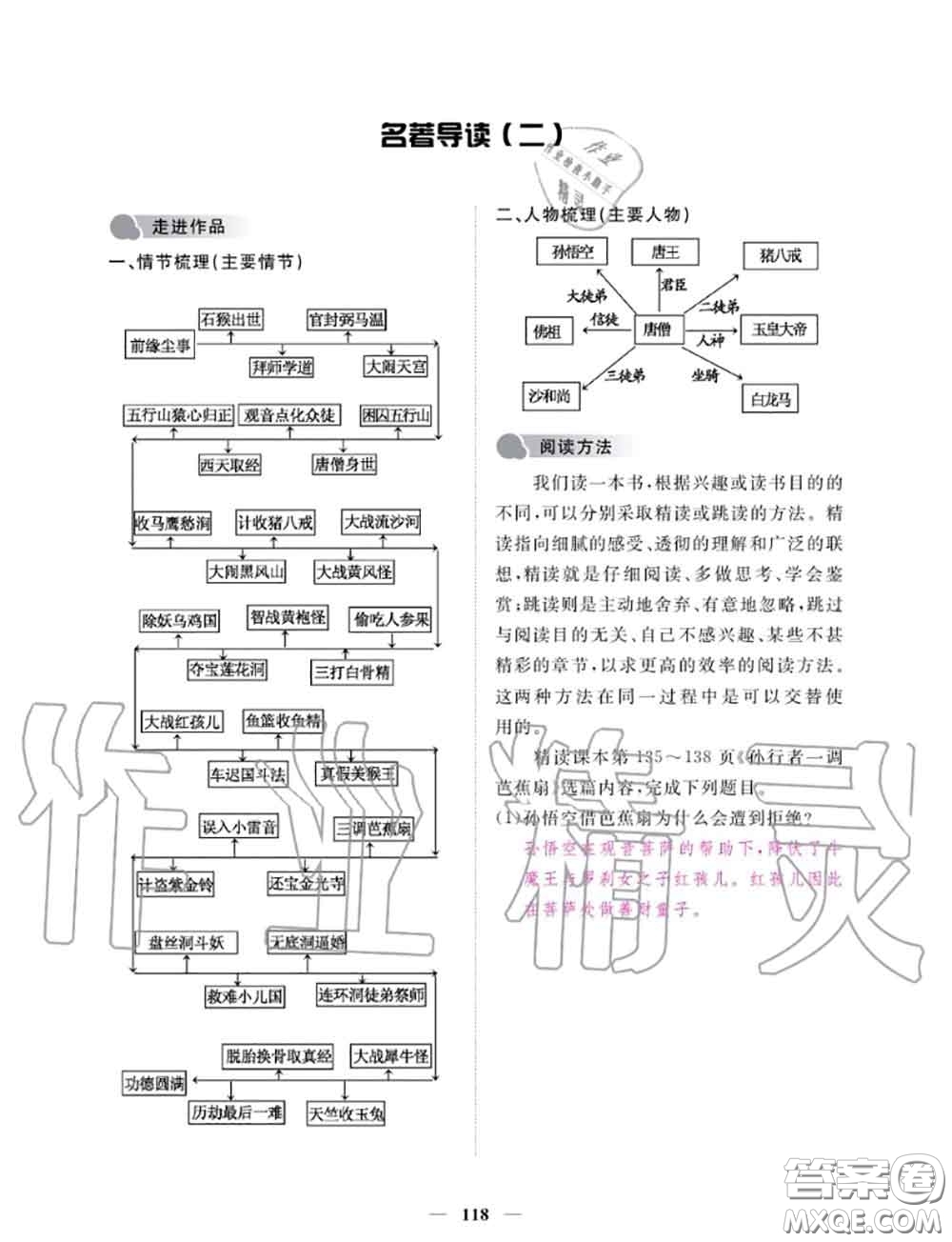 2020年一課一練創(chuàng)新練習(xí)七年級(jí)語(yǔ)文上冊(cè)人教版參考答案