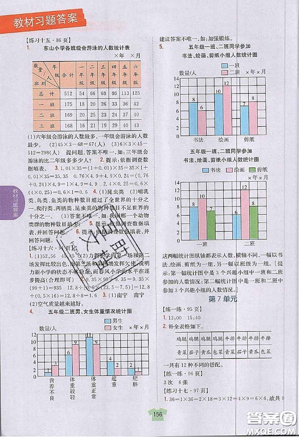 江蘇鳳凰教育出版社2020年課本教材五年級數(shù)學(xué)上冊江蘇版答案
