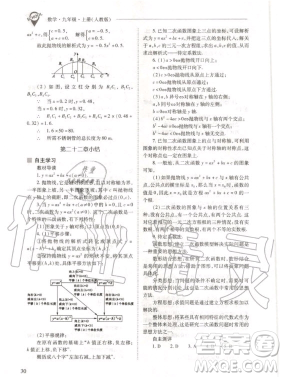 2020年新課程解決問題導學方案九年級上冊數(shù)學人教版答案