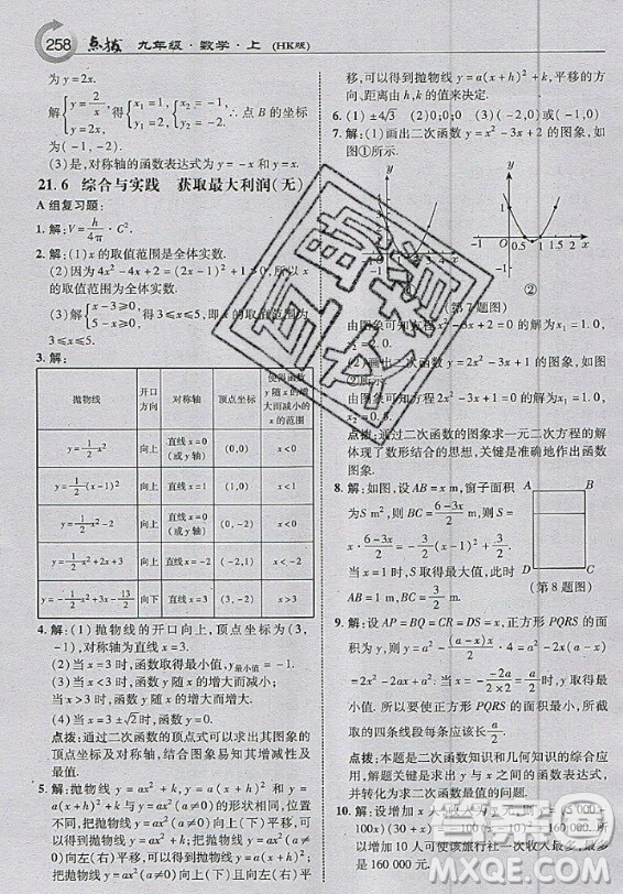 上?？茖W(xué)技術(shù)出版社2020年九年級(jí)上冊(cè)滬科版數(shù)學(xué)教材習(xí)題答案