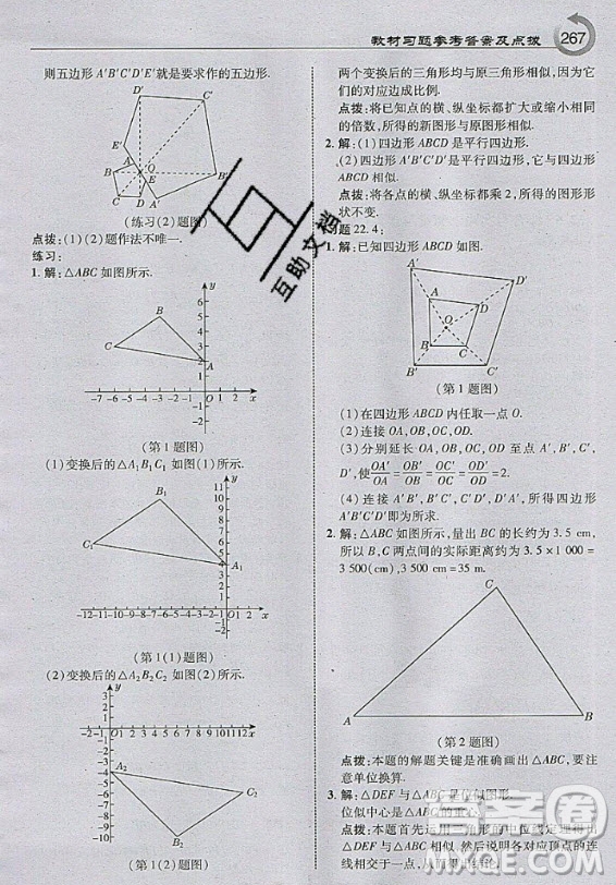 上海科學(xué)技術(shù)出版社2020年九年級(jí)上冊(cè)滬科版數(shù)學(xué)教材習(xí)題答案