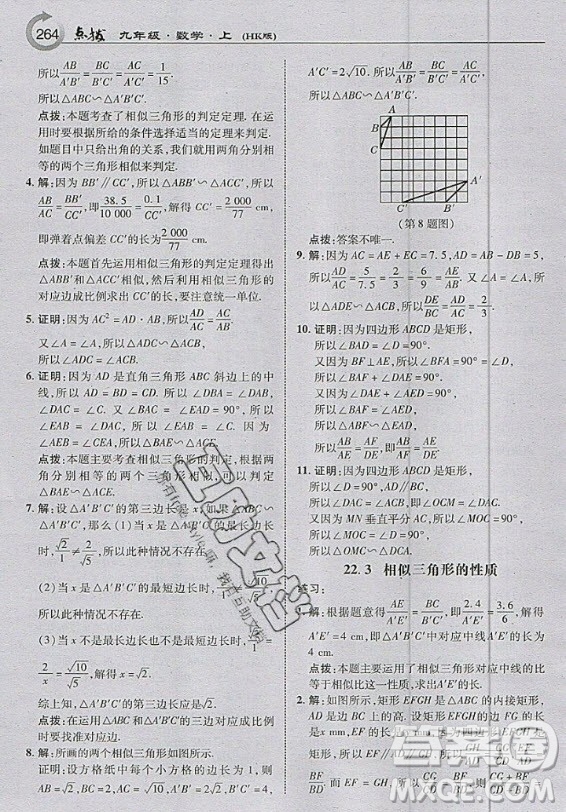 上海科學(xué)技術(shù)出版社2020年九年級(jí)上冊(cè)滬科版數(shù)學(xué)教材習(xí)題答案