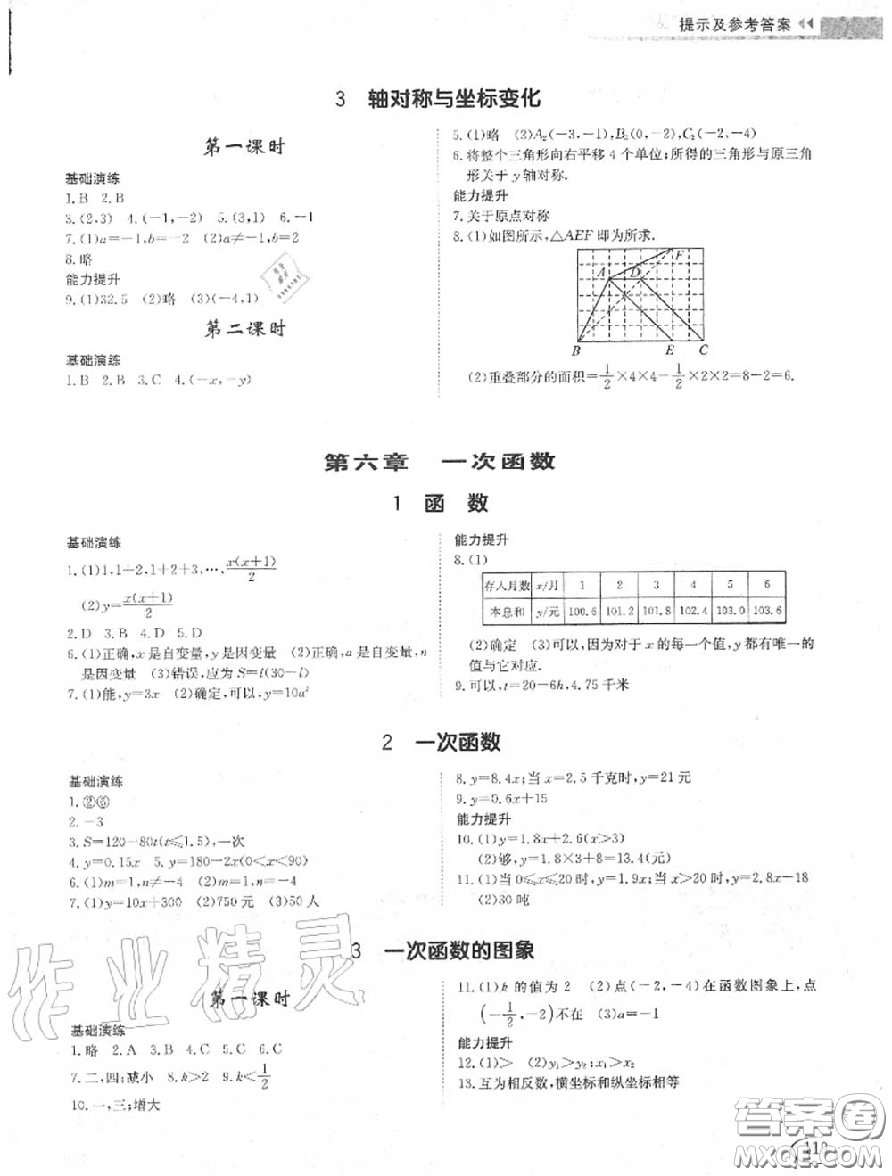 2020秋初中伴你學(xué)習(xí)新課程七年級數(shù)學(xué)上冊魯教版五四制答案
