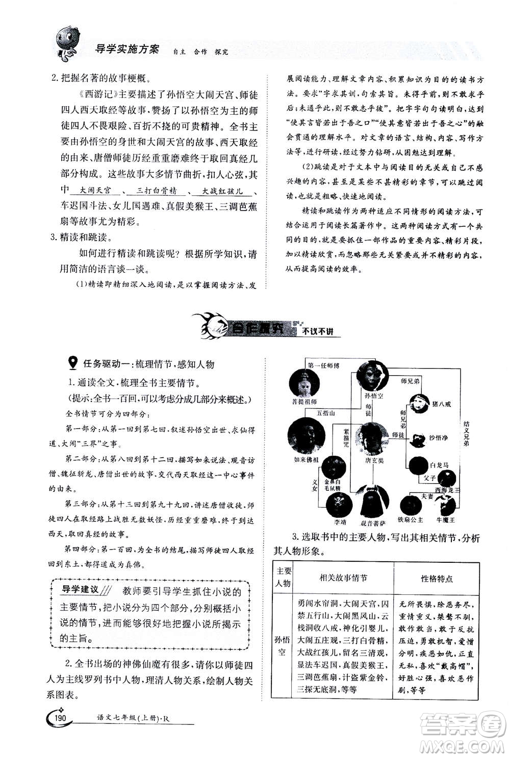 江西高校出版社2020年金太陽導(dǎo)學(xué)案語文七年級(jí)上冊人教版答案