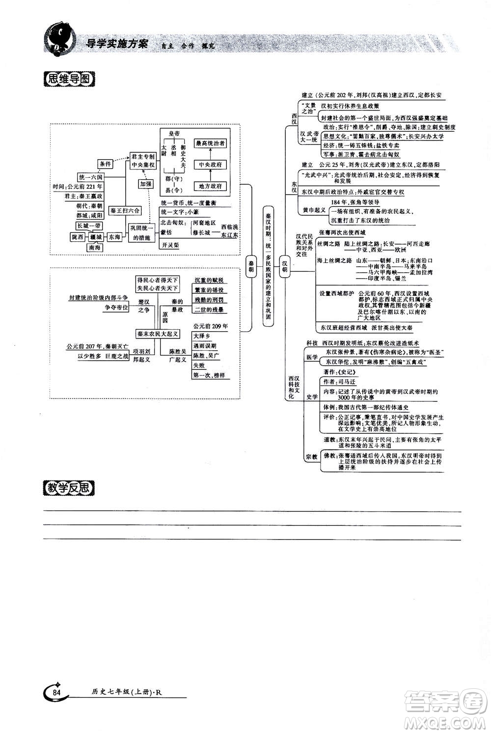 江西高校出版社2020年金太陽導學案歷史七年級上冊人教版答案