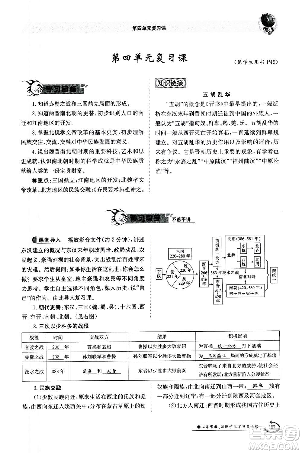 江西高校出版社2020年金太陽導學案歷史七年級上冊人教版答案