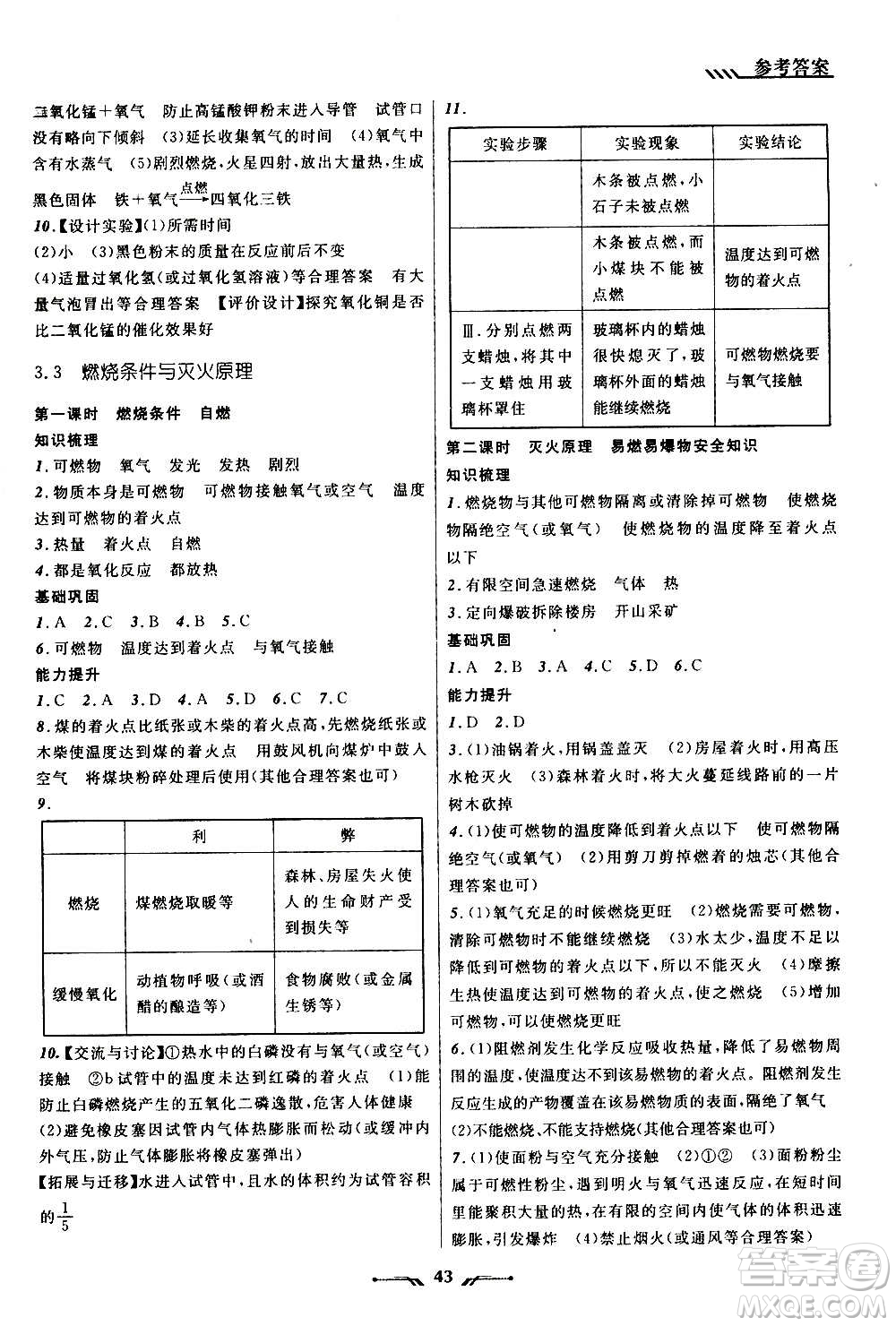 遼寧師范大學(xué)出版社2020年新課程新教材導(dǎo)航學(xué)化學(xué)九年級上冊科學(xué)版答案